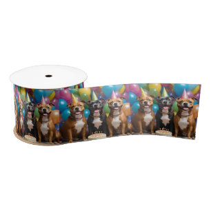 Staffy Celebration: A Birthday Party with Cake  Satin Ribbon