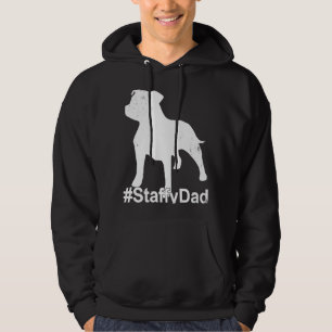 Staffy Dad with Staffordshire Bull Terrier Dog Sta Hoodie