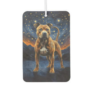 Staffy Dog Artsy Car Air Freshener