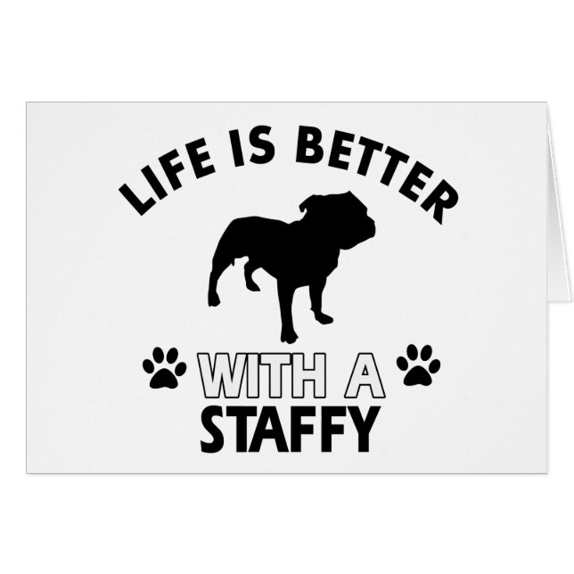Staffy dog breed designs (Front Horizontal)