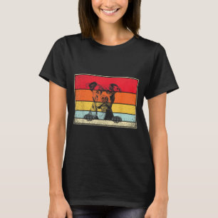 Staffy Dog Clic Retro Vintage Style  T-Shirt