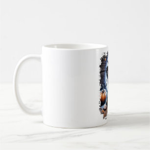 Staffy Dog Halloween Square Coffee Mug
