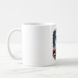 Staffy Dog Halloween Square Coffee Mug