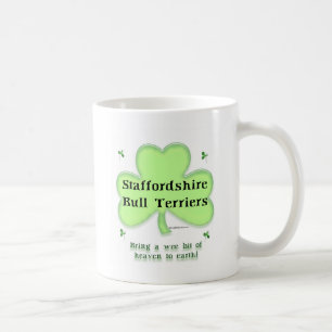 Staffy Heaven; Staffordshire St. Patrick's day Coffee Mug