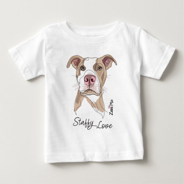 Staffy Love - Zani Mo Protection Baby T-Shirt (Front)