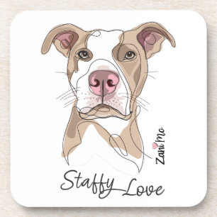 Staffy Love - Zani Mo Protection Coaster