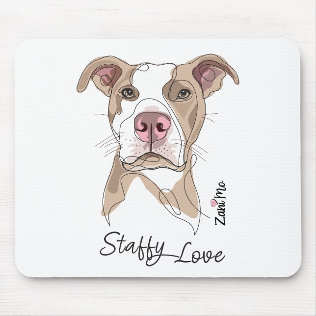 Staffy Love - Zani Mo Protection Mouse Pad (Front)