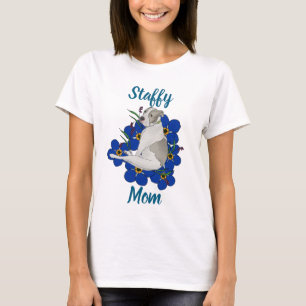 Staffy Mom Tee – Staffordshire Bull Terrier Art