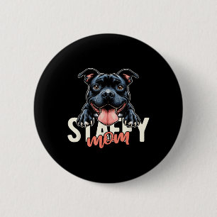 Staffy Mum Staffordshire Bull Terrier Dog Tattoo F 6 Cm Round Badge