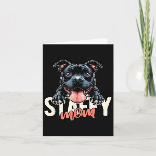 Staffy Mum Staffordshire Bull Terrier Dog Tattoo F Card