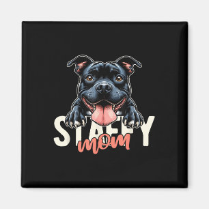 Staffy Mum Staffordshire Bull Terrier Dog Tattoo F Magnet
