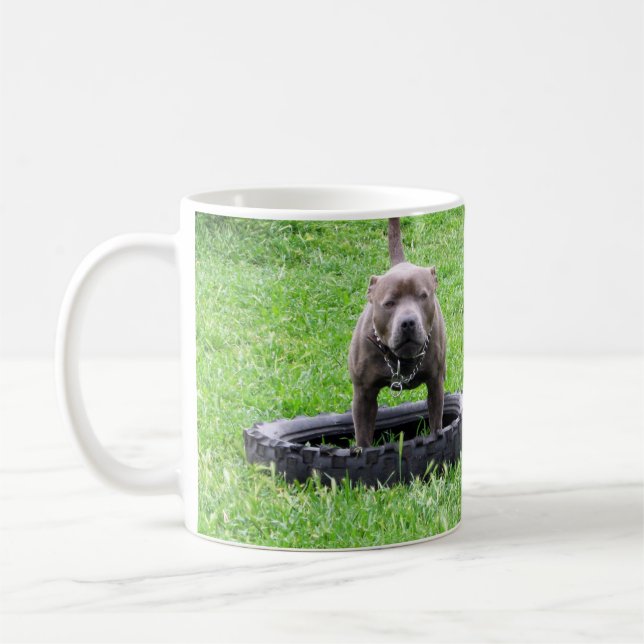 Staffy_Ready_To_Play,_ Coffee Mug (Left)
