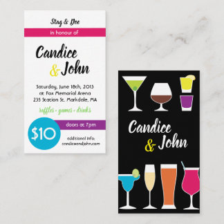 Stag and Doe Jack and Jill Tickets Bar Drinks 