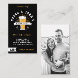 Stag and Doe Photo Tickets - Beer Stein on Black