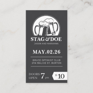 Stag and Doe Tickets Classic Beer Party
