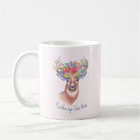 Stag and Flower Crown Funny Woke up Like This