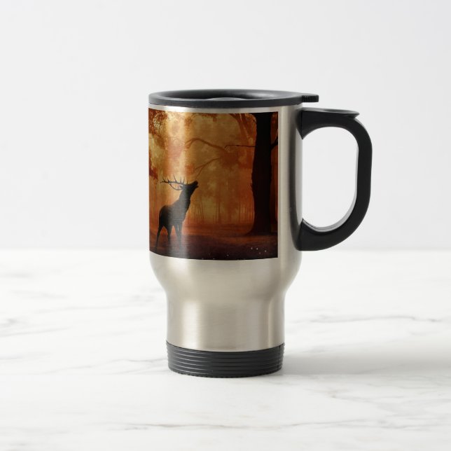 Stag at Sunset Travel Mug (Right)