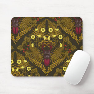 Stag beetle and ferns mouse pad