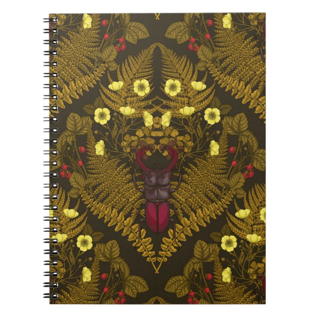Stag beetle and ferns notebook (Front)