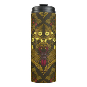 Stag beetle and ferns thermal tumbler