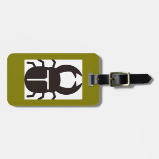 Stag Beetle and Woolly Bear Caterpillar Collaborat Luggage Tag