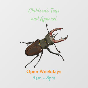 Stag beetle cartoon illustration