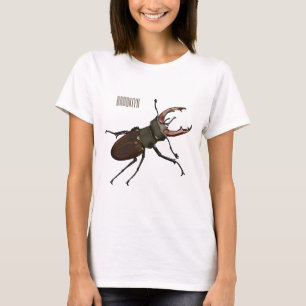 Stag beetle cartoon illustration T-Shirt