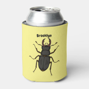 Stag beetle insect illustration can cooler