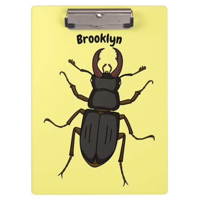 Stag beetle insect illustration clipboard (Front)