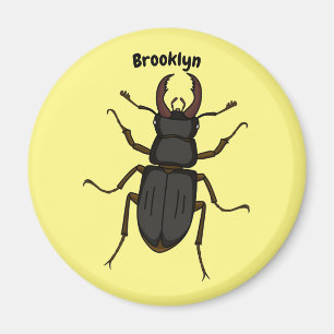 Stag beetle insect illustration magnet