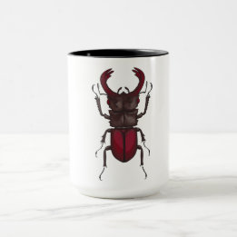 Stag beetle mug