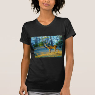 Stag / Buck  Deer, Bright blue Sky T-Shirt