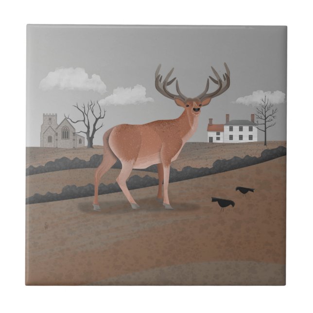 Stag Ceramic Tile (Front)
