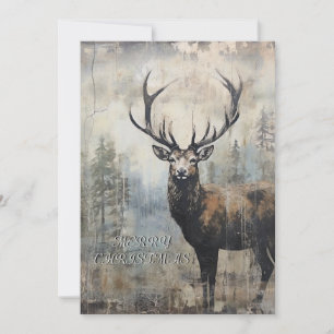 Stag Christmas Card
