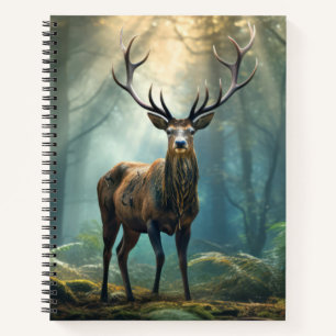 Stag Deer Animal Wildlife Wilderness Colourful Art Notebook