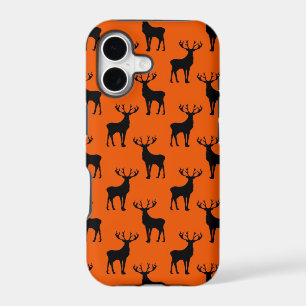 Stag Deer on Bright Orange
