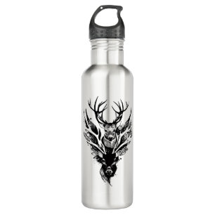 Stag Deer Wild Animal Nature Illustration Art Tatt 710 Ml Water Bottle