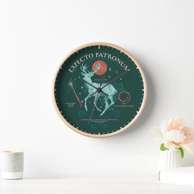Stag Expecto Patronum Graphic Clock (Home)