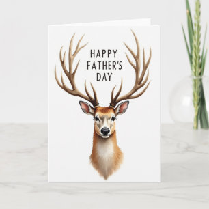 Stag Fathers Day Message Card