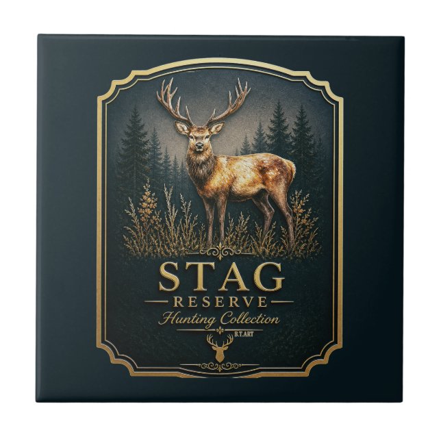 STAG – HUNTING COLLECTION  CERAMIC TILE (Front)