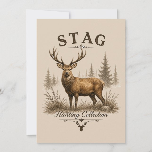 STAG – HUNTING COLLECTION  INVITATION (Front)