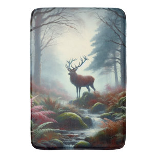 Stag Oil Painting Bath Mat