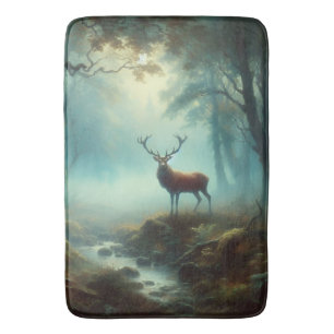 Stag Oil Painting Bath Mat