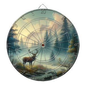 Stag Oil Painting Dartboard
