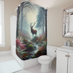 Stag Oil Painting Shower Curtain