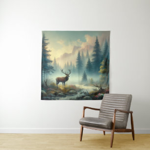 Stag Oil Painting Tapestry