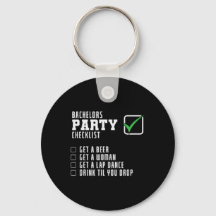Stag Party Checklist Key Ring