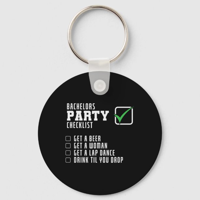 Stag Party Checklist  Key Ring (Front)