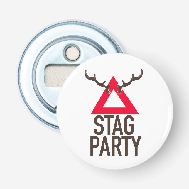 Stag party logo bottle opener (Front)