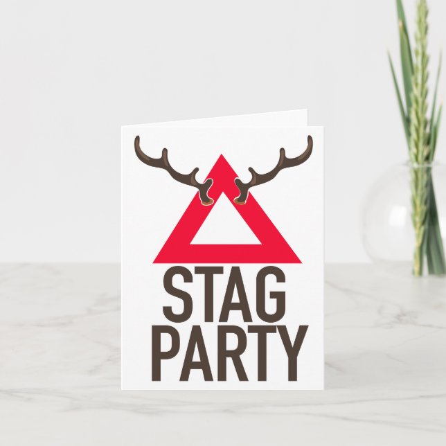 Stag party logo invitation (Front)